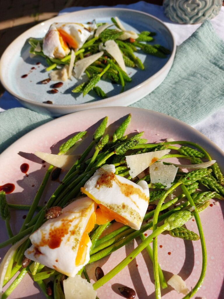 korenaar asperges met pompoenpitolie