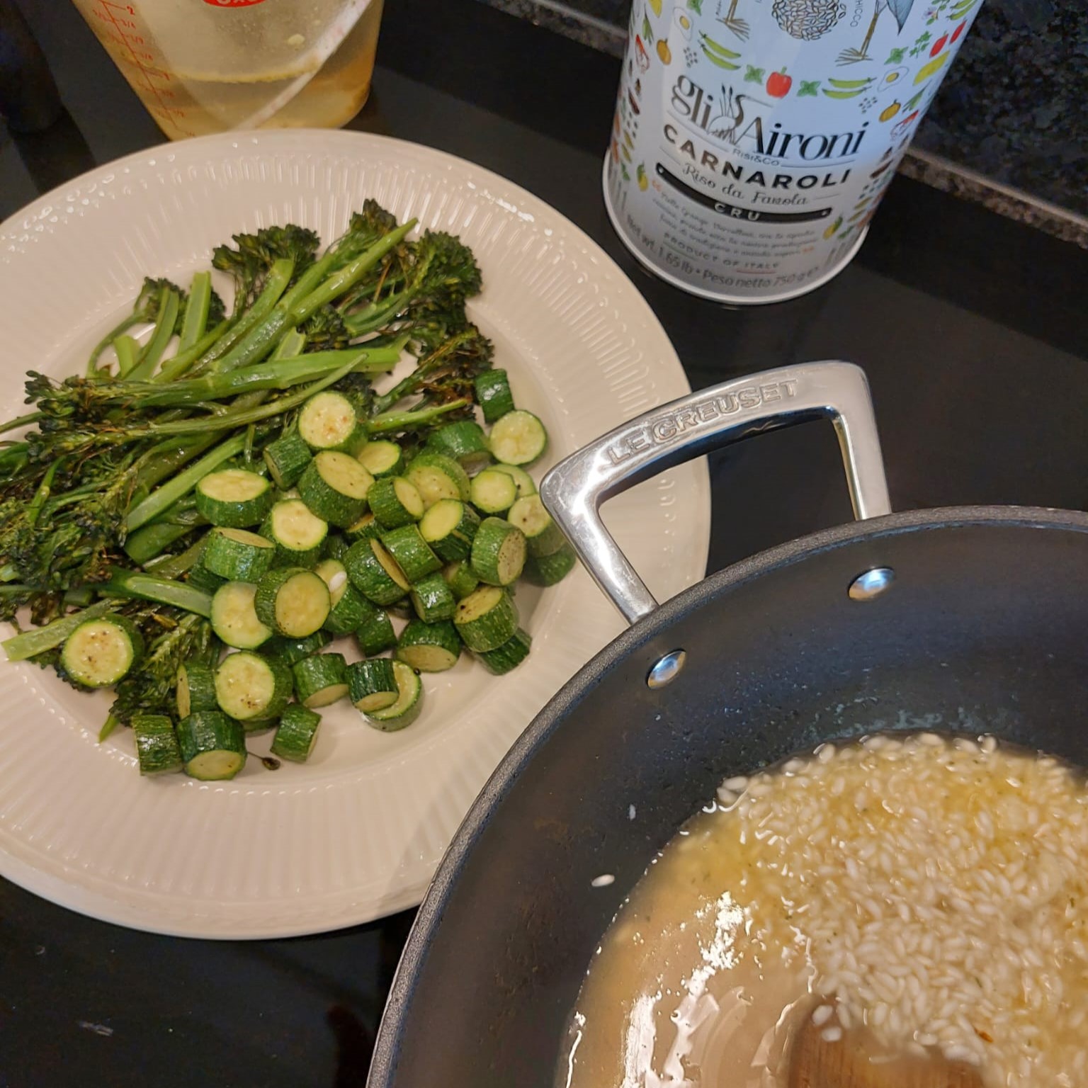 risotto met geroosterde groenten en pistache