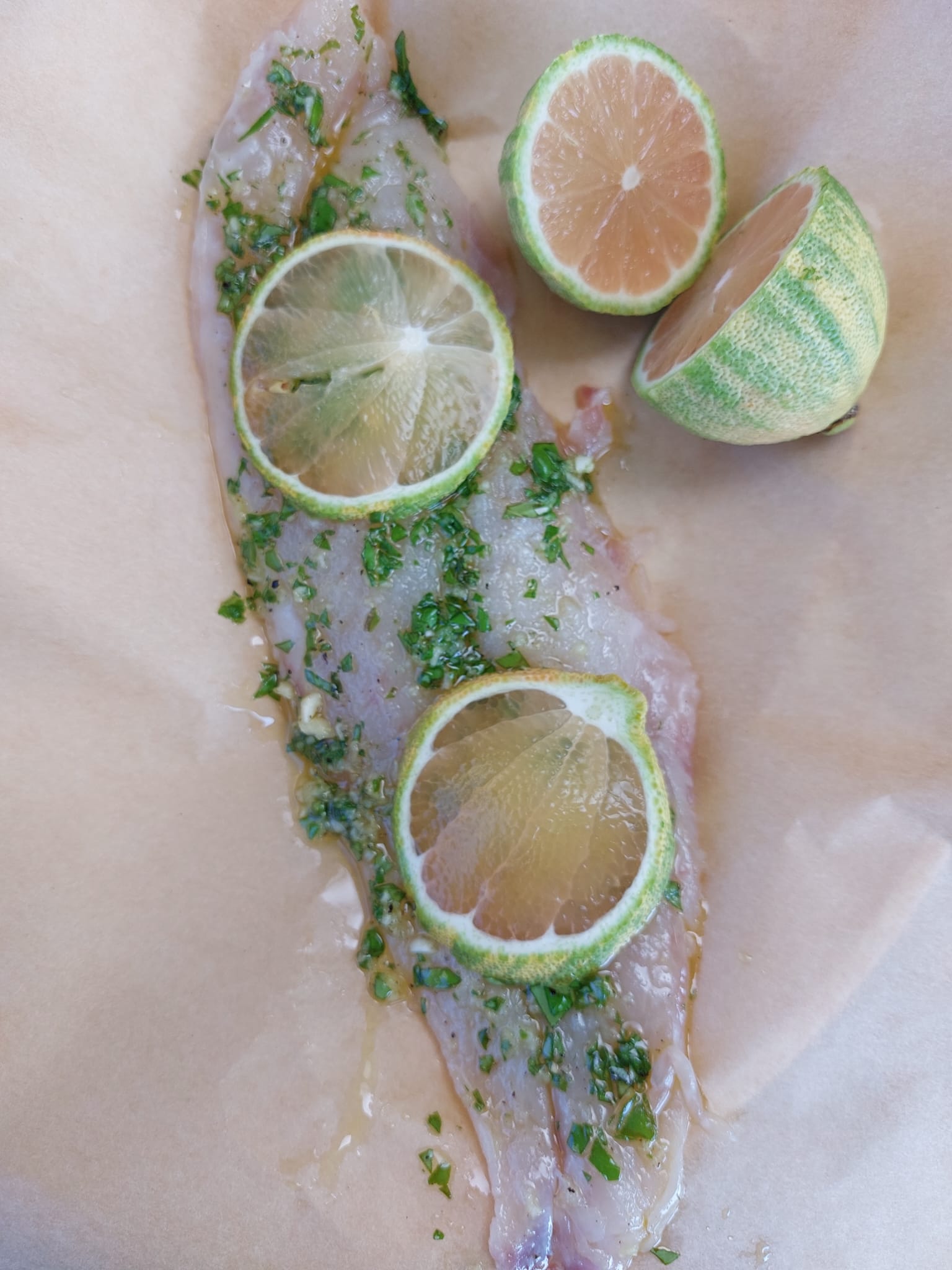 roodbaars en venkelsalade met yuzu-dressing